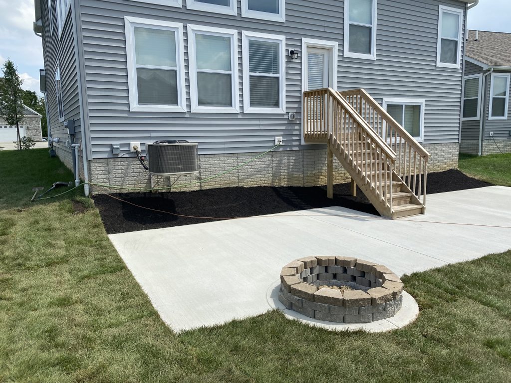 patio installation in rear back yard Groveport, oh